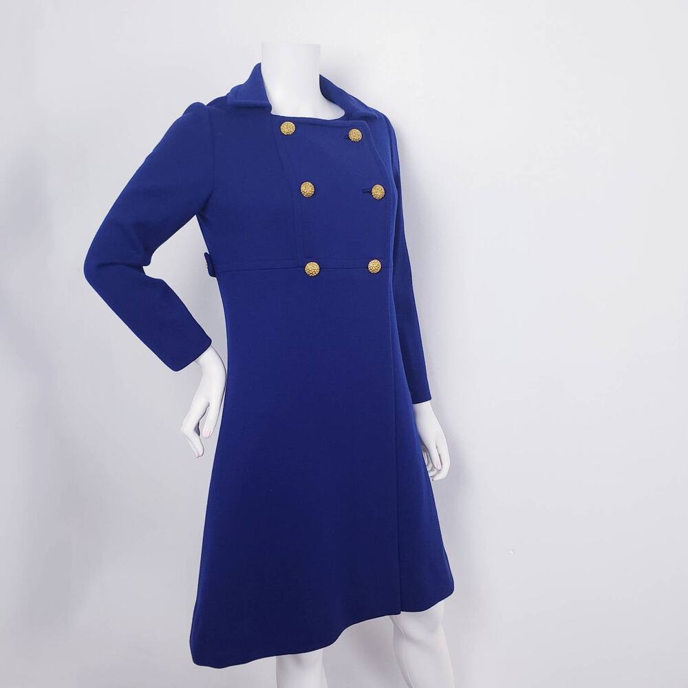 Vintage 1960's Blue Wool Dress and Jacket 2-Piece by Kimberly